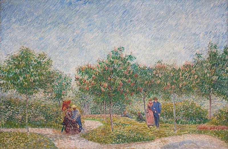 Vincent Van Gogh Verliefde paartjes in het park Voyer d'Argenson te Asnieres, 1887 Courting couples in the Voyer d'Argenson park in Asnieres China oil painting art